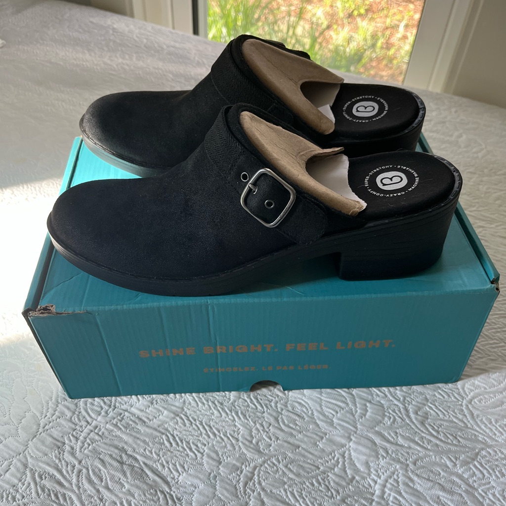 Beez Black Mules. New In Box